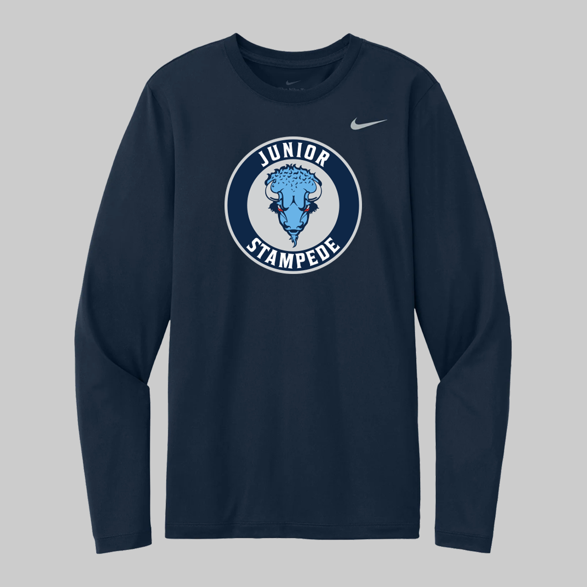 Nike Dri-Fit Junior Stampede Navy Long-Sleeve