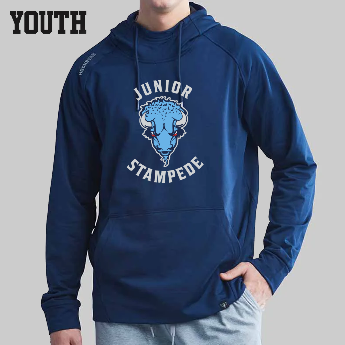 Youth HOCKEYAK Junior Stampede Navy Sweatshirt